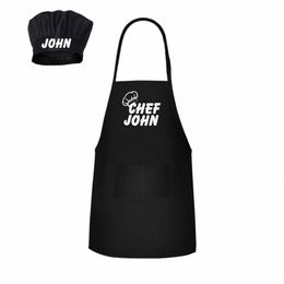 persalized Chef Hat and Chef Apr Kitchen Craft Custom Name Men Home Kitchen Cooking Uniform Kitchen Baker Sets Gifts Apr p6ig#