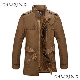Men'S Jackets Mens 2021 Autumn And Winter Leather Long Jacket Casual Fashion Drop Delivery Apparel Clothing Outerwear Coats Dhshx