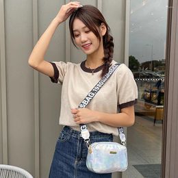 Shoulder Bags 2024 Trend Women Laser Crossbody Bag Messenger PVC Jelly Small Tote Candy Colors Holographic
