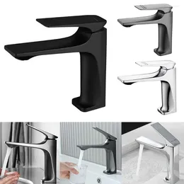Bathroom Sink Faucets Faucet Cold Water Mixer Tap Brass Vanity Square Basin Single Hole Tapware Deck-mounted Modern Art