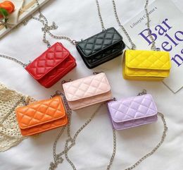 Children Designer Handbag Girl Princess PU Chain Messenger Bag Kids Fashion Metal Single Shoulder Change Purse7307644