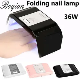 Nail Dryers BQAN 12LEDs Portable UV LED Dryer For Drying Gel Polish Folding Magnetic Attraction Smart Sensor Lamp Light Nails