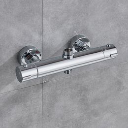 Chrome Thermostatic Shower Faucets Set Bathroom Thermostatic Mixer Tap Hot And Cold Bathroom Mixer Mixing Valve Bathtub Faucet