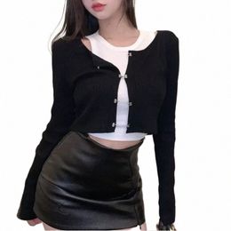 crop Top Cardigan Popular Women's Top with Sleeve 2pcs Set Fi Tank Top Y2k Outfit Spring Summer korean reviews many clothes B41a#