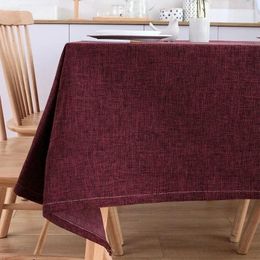 Table Cloth Cotton Linen Tablecloth Art Thickened Plain Simple Nordic Modern Tea Net G6R3669