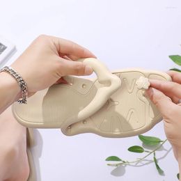 Casual Shoes Simple Travel Portable Folding Removable Couple Beach Flip Flops Ladies El Bath Non-slip Slippers Men