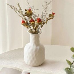 Vases Nordic Ceramic Vase Ornament Hollow Donut Flower Pot Home Living Room Arrangement Decorative Handicraft Accessories