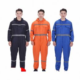 work Overalls Auto Repair Workshop Working Coveralls Hi Vis Reflective Safety Worker Uniforms Miner Porter Jumpsuit Dust Proof v6mk#