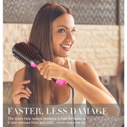 Hair Brushes Onestep Dryer Volumizer Salon Air Paddle Styling Brush Negative Ion Generator Straightener Curler1266865 Drop Delivery Pr Otqec