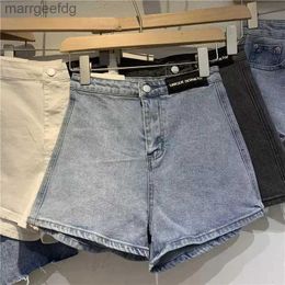 Women's Shorts New Summer Autumn Casual Sashes Denim Women Wide High Waist Loose Leg Slim All-Match Sporting Female 240329