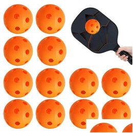 Tennis Rackets 12Pcs Durable Outdoor Pickleball Balls 26 Holes Training Highvis Optic Usapa Standard Pickle Ball 230531 Drop Delivery Dhmji