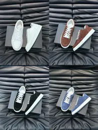 designer shoes Embossed Trainer Sneaker white black sky blue denim trainer brown luxurys mens casual sneakers low platform mens trainers edj0101x