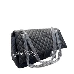 NICE Womens Vinatge Cross Body Shoulder Airpot Maxi Bags Classic Flap Quilted Purse Large Capacity Outdoor Holiday Aged Silver Metal Hardware Sho