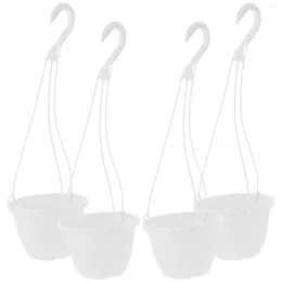 Vases 4pcs Hanging Planter Flower Pot Home Balcony Basket Garden