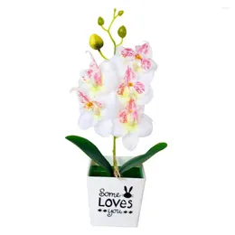 Decorative Flowers Fake Flower Artificial Butterfly Orchid Bonsai With Pot For Wedding Home Festival Decoration