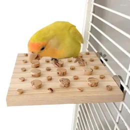 Other Bird Supplies Cockatiel Wooden Toys Rack Stand Platform For Cage Hamster Accessories Gerbils Mice Jumping Board Branch Perches Pet