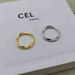 Rings New Designer Plain Thin Pair Minimalist Ins Minority Design Fashionable Tail Irregular 2906