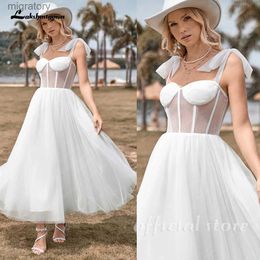 Urban Sexy Dresses Lakshmigown Soft Tulle Short Wedding Beach Summer 2024 Vestidos De Novia Boda Civil Bridal Gowns de Nova yq240329