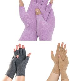 Upgrade Breathable Joint Pressure Compression Gloves Sports Fitness Anti-Skid Winter Warm Cycling Half Finger Pressure Gloves Wholesale