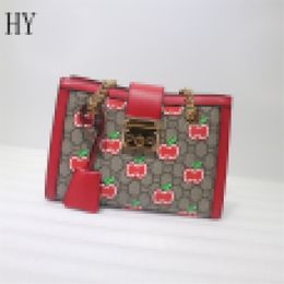 Designer Luxury women Shoulder Bag Tote chain 498156 canvas leather Beige Red 7A Best Quality