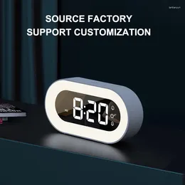 Table Clocks 2024 LED Alarm Clock Student Bedside Luminous Electronic Atmosphere Light Digital Watch Home Decor