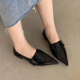 Casual Shoes Women Luxury Velvet Moccasins Fashion Pointed Toe Loafers Ladies 2024 Spring Black Ballet Flat 35-41