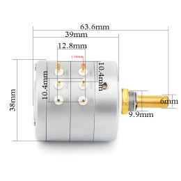 HIFI EIZZ Sound Potentiometer 2.0CH 24 Step Stereo Audio Amplifiers Volume Switch Control Attenuator ALPS 10K 25K 50K 100K 250K