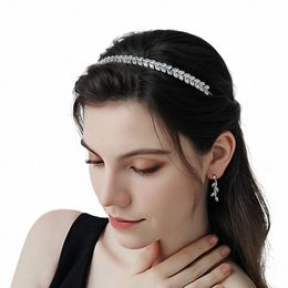 crystal Bridal Jewellery Headdr Zirc Headband Grand Party Wedding Dr Tiara Hair Band t21j#
