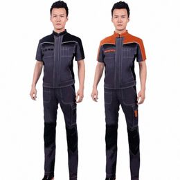 work Clothing Men Coverall Work Car Workshop Multi Pockets Air Cditi Electricity Installati Mechanical Repairmen Uniforms T62c#