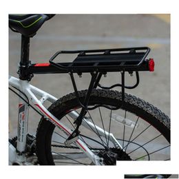 Bike Handlebars Components Bicycle Lage Cargo Rear Rack Aluminum Alloy Shelf Bags Holder Stand Support With Mount Tools Drop Delivery Dhflq