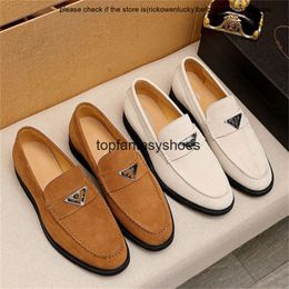 Prd Mens Top pd brand Loafers Designers Shoes Genuine Leather Men Fashion Business Office Work Formal Dress Shoes Brand Designer Party Weddings Flat Shoe Size 38-45