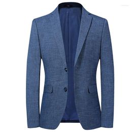 Men's Suits Lansboter Blue Spring Thin Suit Coat Korean Slim Fit Medium Youth Small Casual Jacket