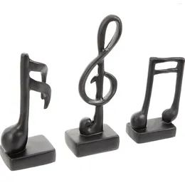 Decorative Figurines Music Table Decoration Musical Note Shape Ornaments Resin Crafts Desktop Statue