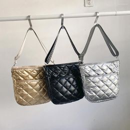 Bag Women Fashion Sling Large Capacity Puffer Shouder Diamond Lattice Shoulder Adjustable Wide Strap Padded Shopping