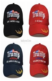 8 styles Newest 2024 Trump Baseball Cap USA Presidential Election TRMUP same style Hat Ambroidered Ponytail Ball Cap Cotton Back5564081