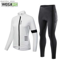 Cycling Jackets Women Cycling Jersey Set Winter Warm Up MTB Cycling Pant Kit Reflective Fleece Thermal Bike Clothes Bicycle Clothing Maillot24329