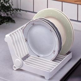 Hooks Kitchen Accessories Rein Folding Plate Draining Rack Dish Storage Drying Organiser