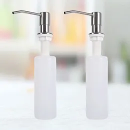 Liquid Soap Dispenser 2Pcs 300ml Sink Bottle Detergent Pump Cleanser Essence Washbasin Supply For Kithcen Bathroom(White)
