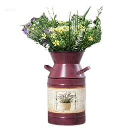 Planters Rustic Flower Arrangement Bucket Iron Vintage Flower Vase Planting Jug Shabby