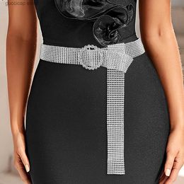 Waist Chain Belts European and American trendy rhinestone waistband for womens matching dresses with fashionable features Y240329