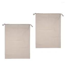 Laundry Bags 2 Pcs Bag Clothes Washing Machine Storage Travel Cotton Drawstring