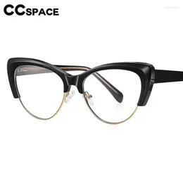 Sunglasses Frames 57455 Half Frame Anti Blue Light Glasses Fashion Spring Hinge Optical Spectacles Cat Eye Prescription Eyeglass