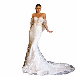 haohao 2024 Mermaid Vintage Wedding Dres Sweetheart Off The Shoulder Vestido De Novia Beading Appliques Sexy Robe De Mariee M7wQ#