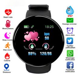 Men Smart Watch Women Smart Bracelet LED D18 Smartwatch Waterproof Smart Touch Screen Bracelet Smartband Inteligente For Android