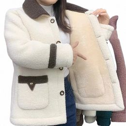 2023 Winter Jacket Woman Parkas New Lambswool Coat With Veet Padded Mother Fur Coat Female Cott Clothes Woman Outerwear 5XL 86nt#
