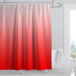 Shower Curtains Curtain Blue Purple Rose Red Green Bathroom Waterproof Gradient Colour Design Fabric Bathtub Bath Decor With 12 Hooks