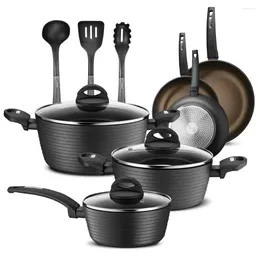 Cookware Sets Pots And Pans Set Kitchen 12-Piece Nonstick