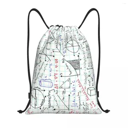 Shopping Bags Custom Math Homework Drawstring Men Women Lightweight Geek Teacher Gift Sports Gym Storage Backpack