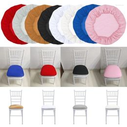 Chair Covers Stretch El Bar Stool Cover Round Square Removable Slipcover Solid Seat Cushion Protector