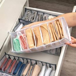 Storage Bags Space-Friendly Transparen Mesh Lingerie Sock Box Desktop Sundries Organize Basket Big Capacity Home Organizer